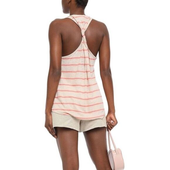 Joie Striped Racerback Linen Tank Top (NWT) - Picture 2 of 4